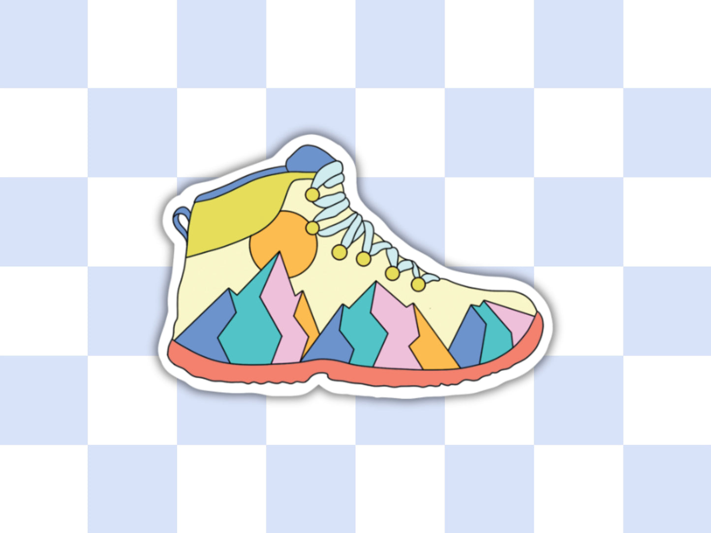 Hiking Boot Sticker Simply Happy Paper