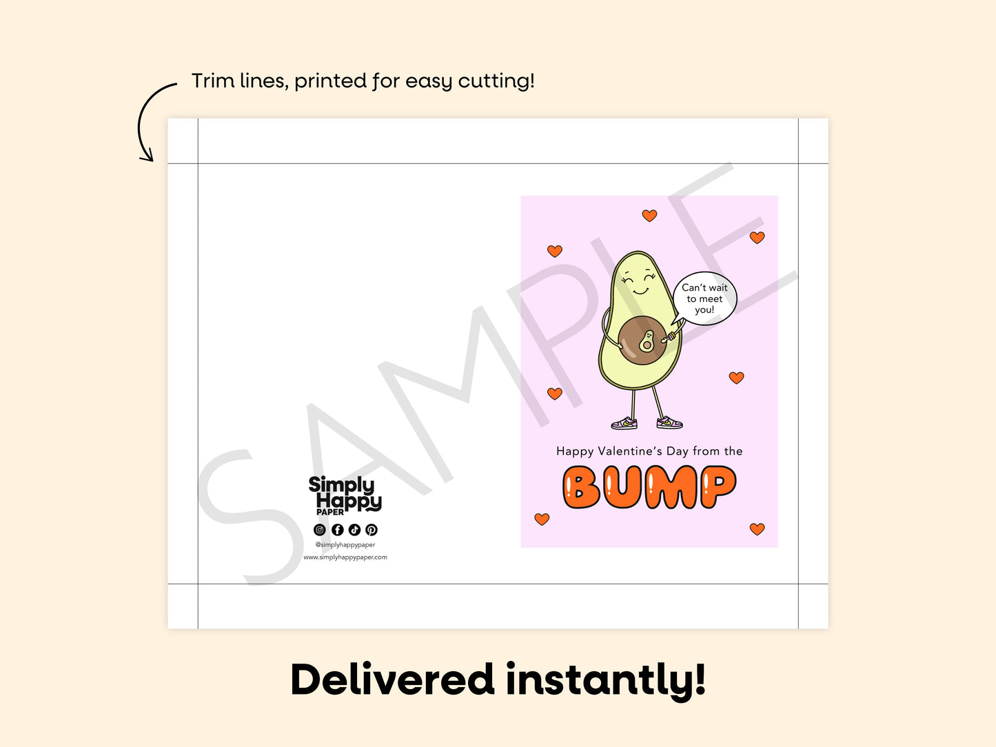 DIGITAL Happy Valentine's Day from the Bump Card