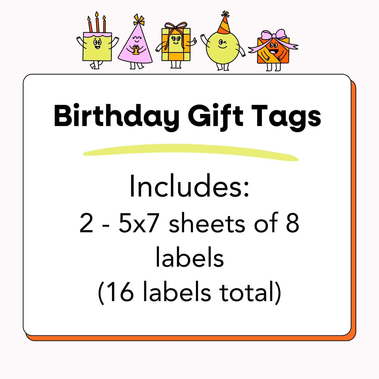 Birthday Sticker Gift Tags Simply Happy Paper