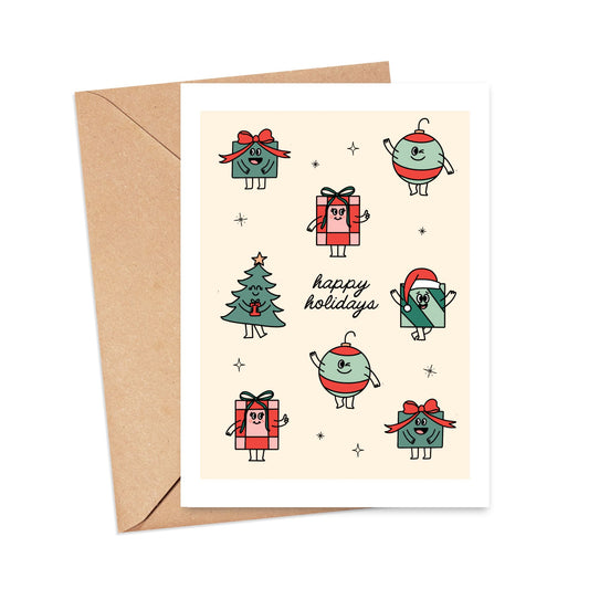 Happy Holidays Dump Characters Card Simply Happy Paper