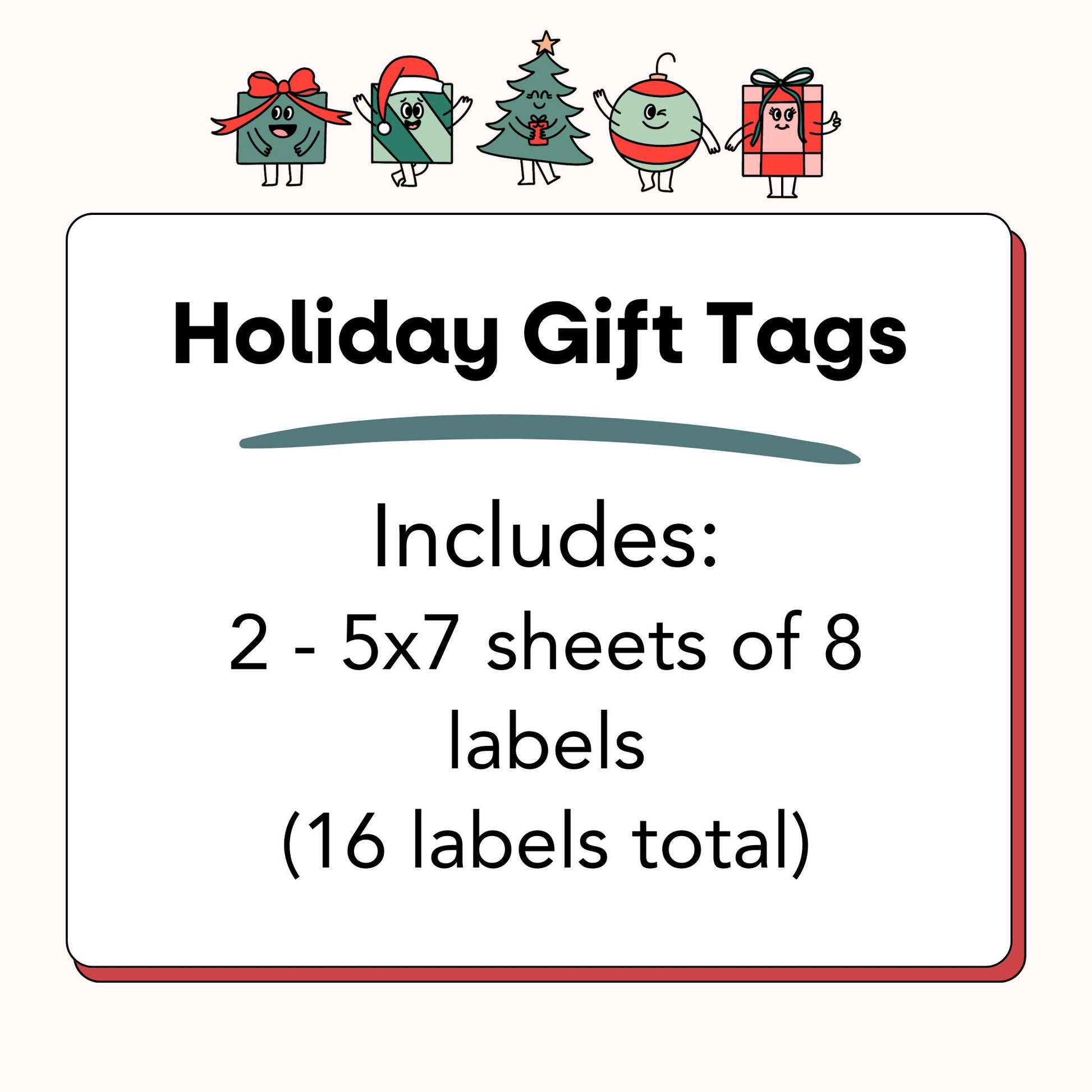 Christmas Gift Tag Stickers Simply Happy Paper