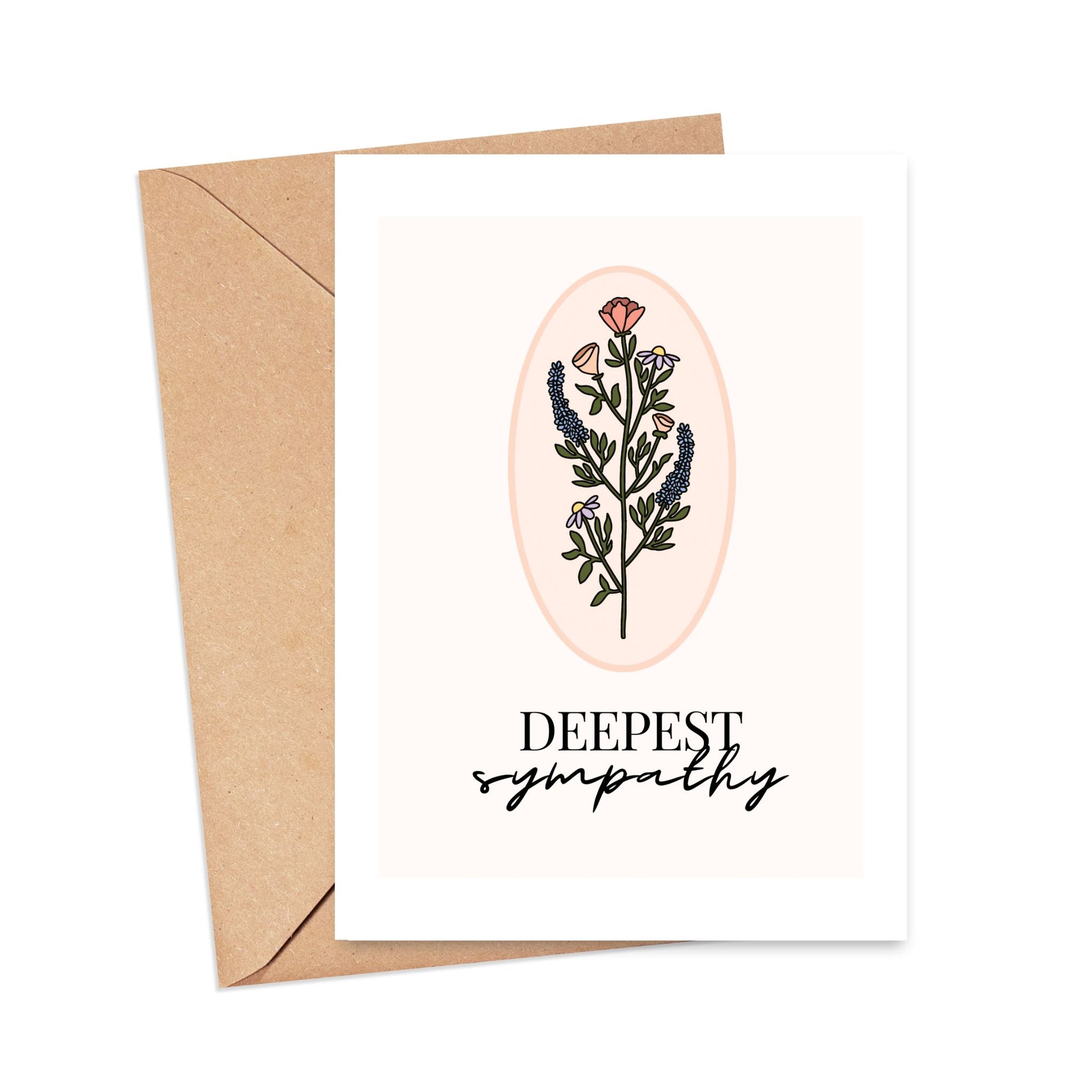 Deepest Sympathy Flower Bunch Card Simply Happy Paper