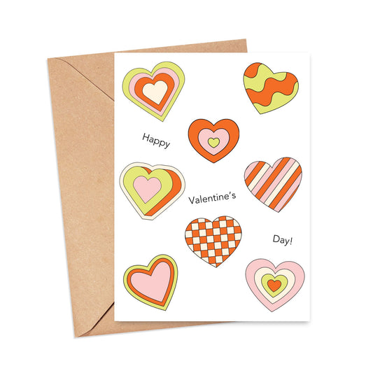 Happy Valentine's Day Hearts Card Simply Happy Paper