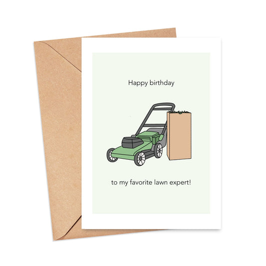 Happy Birthday to My Favorite Lawn Expert Card Simply Happy Paper