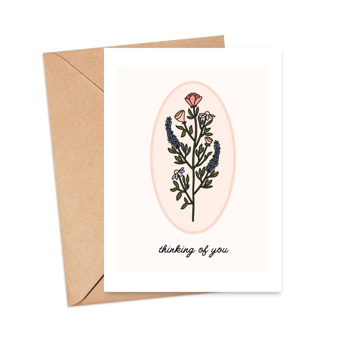 Thinking of You Flower Bunch Card Simply Happy Paper