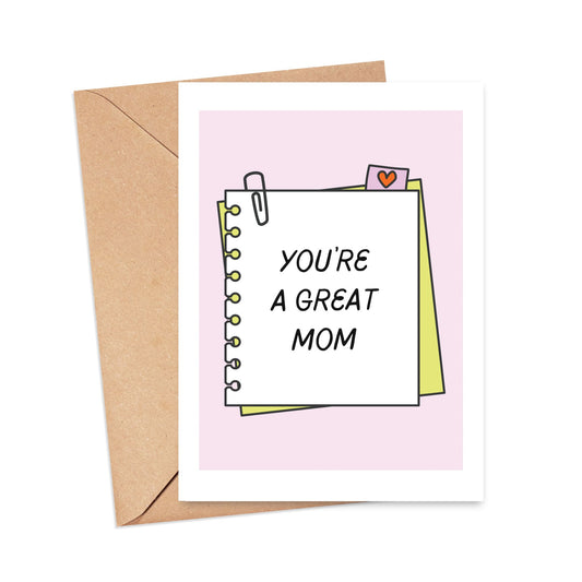 You're a Great Mom Card Simply Happy Paper