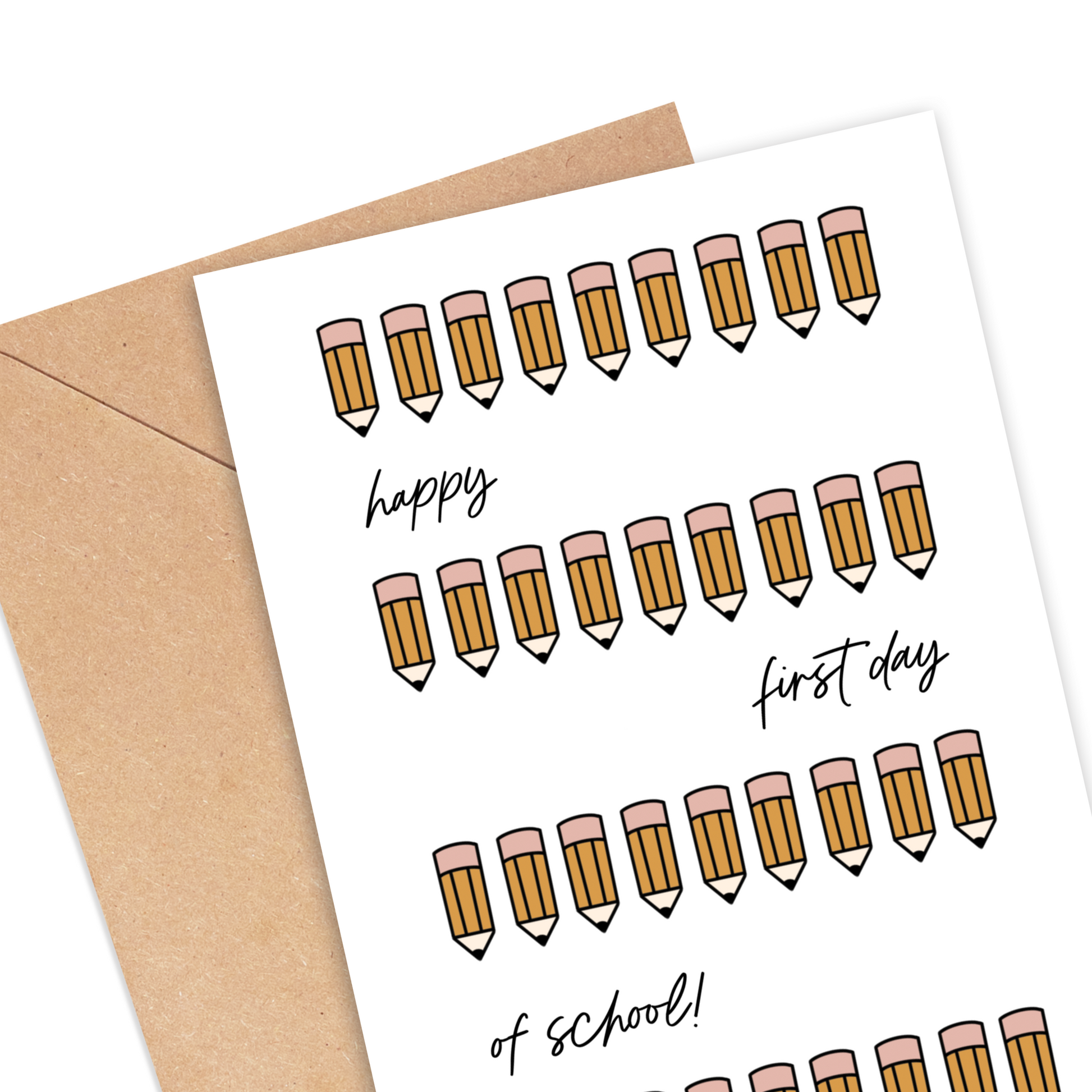 Happy First Day of School Pencils Card Simply Happy Cards