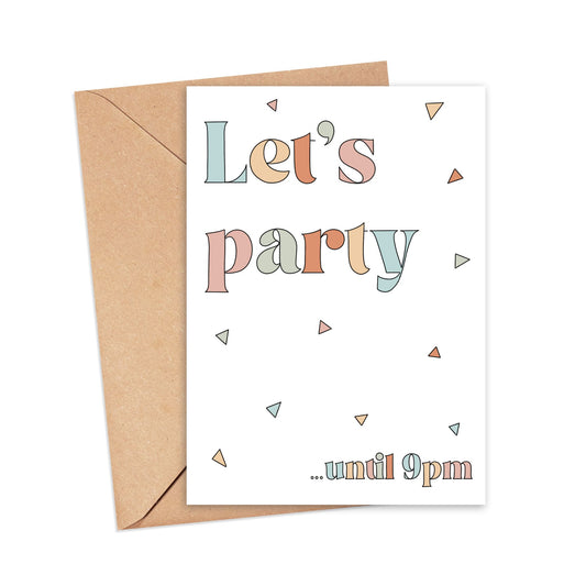 Let's Party Until 9PM Card Simply Happy Cards